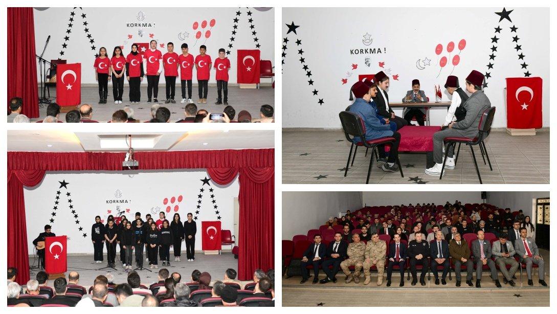 İlçemizde '12 Mart İstiklal Marşı'nın Kabulü Ve Mehmet Akif Ersoy' u Anma Günü' Etkinliği Programı Düzenlendi