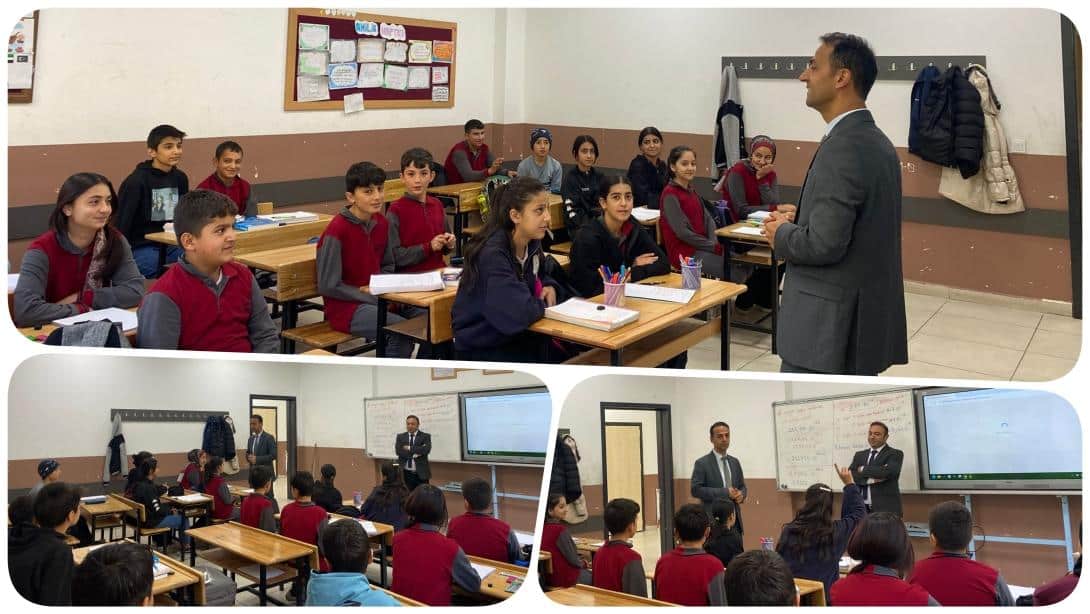 Müdürümüz Cumhuriyet Ortaokulunda Öğrencilerle ve Öğretmenlerle Bir Araya Geldi